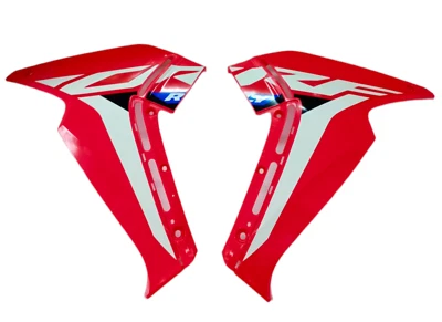 CRF300LR RALLY RAD GUARD LEFT & RIGHT RED plastic 2020-25 HONDA PRIORITY AIRMAIL - Image 1 of 4