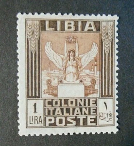 ITALIA,ITALY Colonie LIBIA 1921 " Serie Pittorica " 1Lira D.14 MNH** ss.30 - Picture 1 of 2