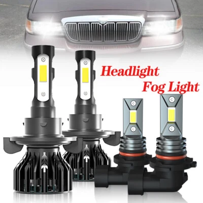 Faros antiniebla LED blancos para Mercury Grand Marquis 2006-2011 4X 6500K Foto 1 de 4