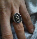 Men Ring - 925 Silver Handmade  V 8 ring - Car Jewelry- Size 8.25