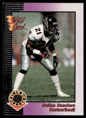 1992 Wild Card Field Force Deion Sanders A39 Atlanta Falcons #12 - Image 1 of 2