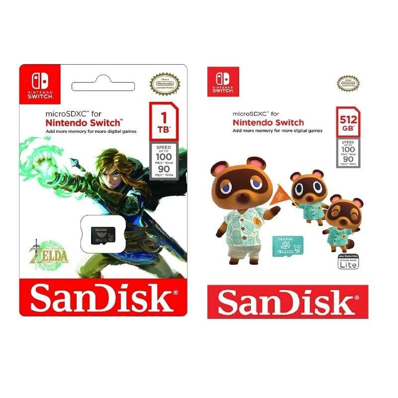 New Sandisk 512GB 1TB microSD microSDXC Flash Card for Nintendo Switch SDSQXAO - Image 1 of 1