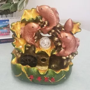 Tabletop Electric Water Fountain with LED Light Rolling Ball Water wheel  *1403 - Picture 1 of 3