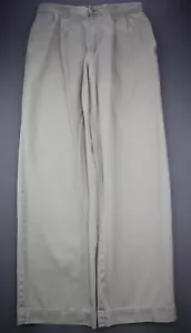 Vintage Herren 2004 Tommy Hilfiger Chinohose beige plissiert Gr. 33x32 (MSR 32X30) - Bild 1 von 10