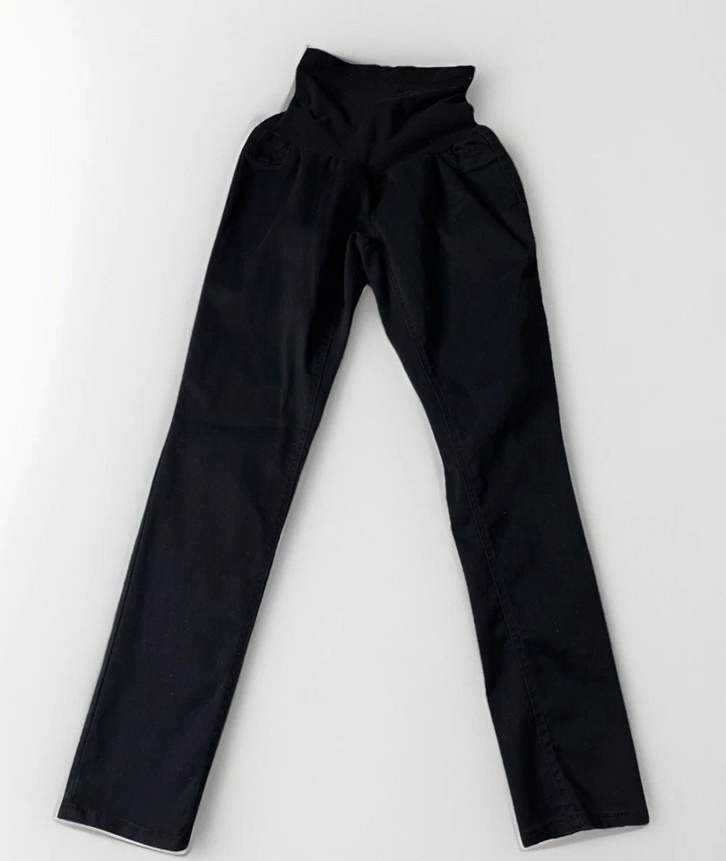 Oh Baby by Motherhood Straight Jeans Maternity L Black Stretch Secret Fit Belly - Image 1 of 4