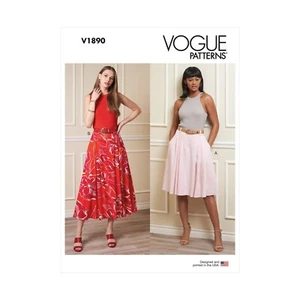 Vogue Schnittmuster V1890 - ausgestellter Rock - Faltenrock - Bild 1 von 9