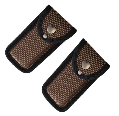 Navaja de Bolsillo Lote de 2 Funda de Cinturón de Nailon Negra y Marrón Foto 1 de 4