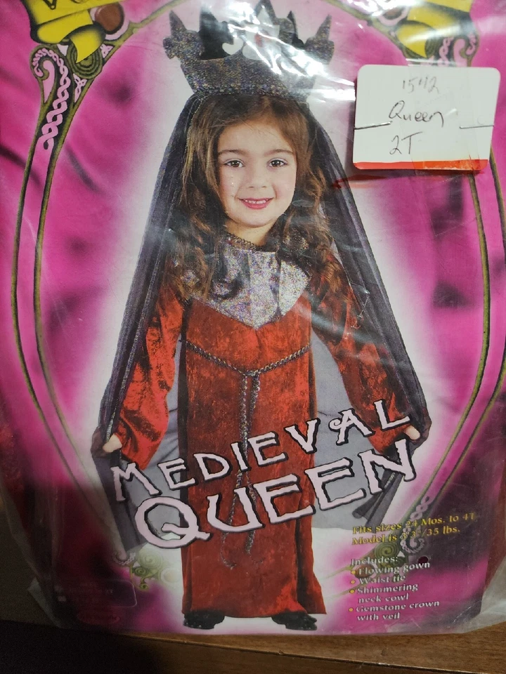 XX 1542 Disfraz Reina Medieval Infantil Niño Pequeño Mundo Divertido Foto 1 de 1