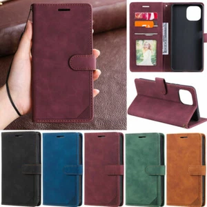 Matte Wallet Leather Flip Rugges Slim Case For Huawei P30 P40 Nova Honor P smart - Picture 1 of 68