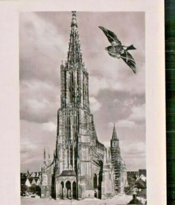 2 ULM / DONAU MUNSTER DEUTSCHLAND FOTOS ORTSKIRCHE 2,5" x 3,5" s/w - Bild 1 von 4
