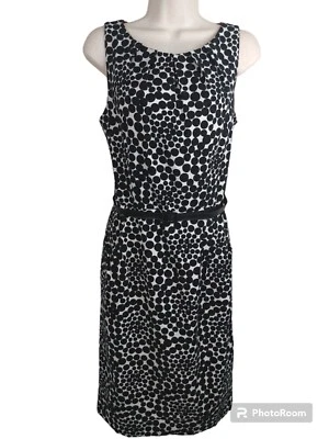 London Times Polka Dot Dress Women's Size 8 Sleeveless Sheath A-line Dress Foto 1 de 4