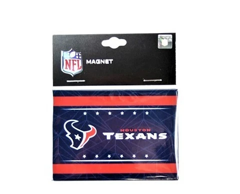 HOUSTON TEXANS GEO MAGNET RETANGLE SIZE: 3.5" BY 2.5" NEW Cover
