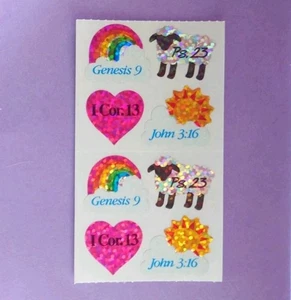 Stickeralbum Sticker Vintage 90er Jahre Hambly Glitzer Prismatic Religion - Bild 1 von 3