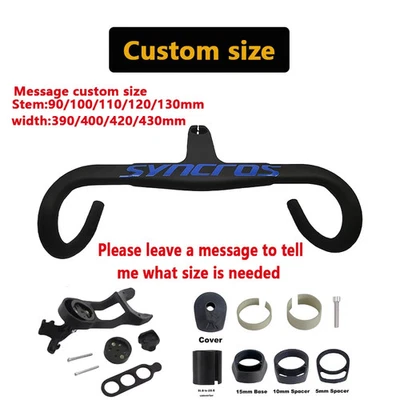 Syncros Road Carbon Handelbar Stem Bike 90/100/110/120mm 390/400/420/430mm - Image 1 of 4