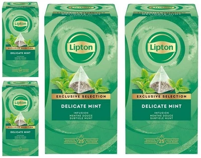 4 x Lipton Exclusivo DELICADO COMO NUEVO Té Envuelto - 4 x 25tbs / 27g / 0.95oz Foto 1 de 4