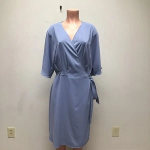 Slate Georgette Wrap Dress by Standards & Practices; Size 2X - Picture 1 of 6