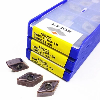 10 piezas DNMG110408-EM YBG205 DNMG332-EM ZCC.CT HERRAMIENTA CNC Insertos de Carburo Originales Foto 1 de 2