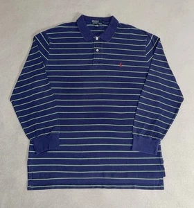 Vintage Polo Ralph Lauren gestreiftes Poloshirt Rugby XL Preppy Hip Hop hergestellt in den USA - Bild 1 von 6