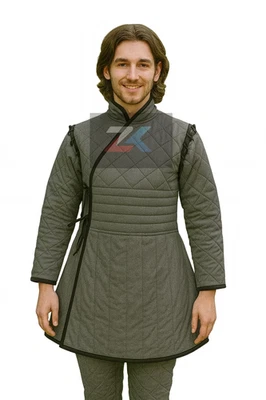 Quilted Medieval Gambeson Coat | Padded Armor Jacket for LARP, Combat & Cosplay - Image 1 of 4