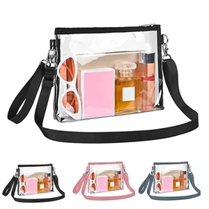 Borsa a tracolla in PVC trasparente borsa da stadio borsa sportiva portatile portaoggetti - Foto 1 di 25