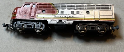 Locomotora Trix Alemania Occidental Santa Fe 510 calibre N plateada/roja Foto 1 de 4