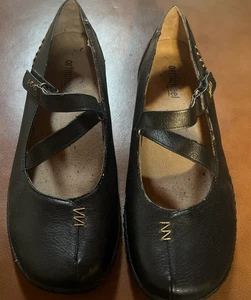 Zapatos planos Orthaheel para mujer de cuero negro Myla Mary Jane talla 8 cierre de gancho - Imagen 1 de 4