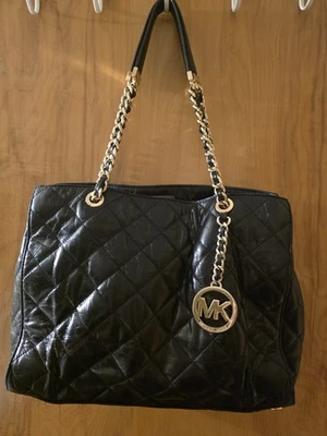 Michael Kors Black Quilted Leather Susannah Shoulder Bag  - Image 1 of 4