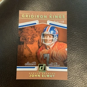 2017 Donruss John Elway 18 All-Time Gridiron Kings Studio Series #34/100 Broncos - Bild 1 von 2