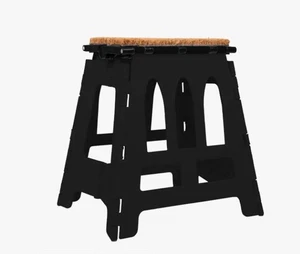 QHP Hocker Aufstiegshilfe schwarz mit Matte - Bild 1 von 2