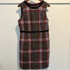 Boden Heritage British Tweed Dress Women 10 Gray Plaid Academia Schoolgirl Wool - Picture 1 of 15