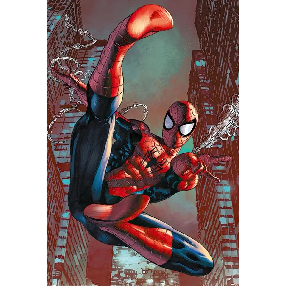 Spider-Man Marvel Poster 4x6 Photo – Web Slinging Superhero Art Print - Image 1 of 1