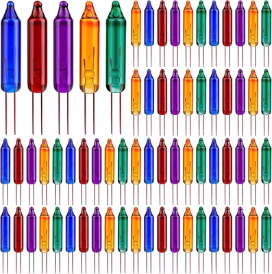 200 Pieces Multicolor Mini 2.5 Volt Replacement Light Bulbs, 0.17 Ampere, 0.42 W - Image 1 of 4