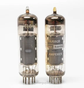 Matched Pair of Philips 6BQ5 EL84 Tubes / RX3 / D Getter -- KT6 - Picture 1 of 4