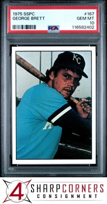 1975 SSPC #167 GEORGE BRETT RC ROYALS HOF PSA 10 - Image 1 of 3