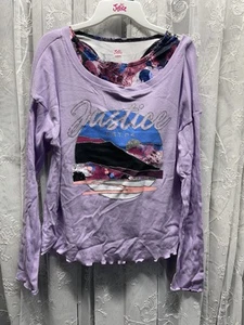 JUSTICE COLIX FLYAWAY LONG SLEEVE GRAPHIC TEE SHIRT GIRLS  X-LARGE (16-18) NWT - Picture 1 of 5