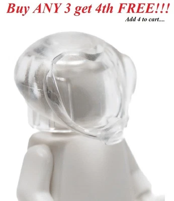 ☀️NUEVO LEGO Minifigura Minifigura Tocado Burbuja Redonda Alien Casco Trans-Transparente Foto 1 de 3