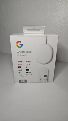 Google Chromecast with Google TV HD Media Streamer Snow GA03131-US  **New Sealed - Image 1 of 4