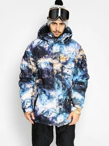 Men's QUIKSILVER Mission Printed Insulated Jacket SPACE BLACK/MULTICOLOR - Picture 1 of 14