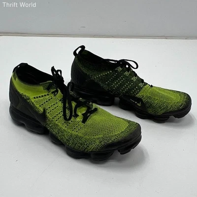 Nike Air VaporMax Flyknit 2 Volt Black Running Sneakers Size 12 - Image 1 of 4