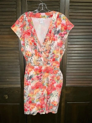 Macacão shorts Athleta feminino tamanho XL floral brilhante novo sem etiquetas - Imagem 1 de 4