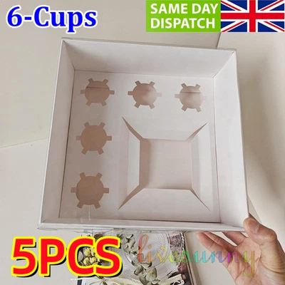 5PCS Clear Lid Bento Cake & Cupcake Boxes with Window Cupcake Case Wedding Party - Image 1 of 4