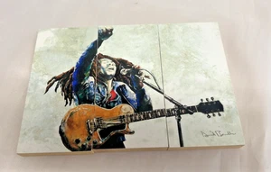 Bob Marley 3 Part Wall Plaque Unlimited Editions From Artwork David Bailie 1999 - Picture 1 of 4