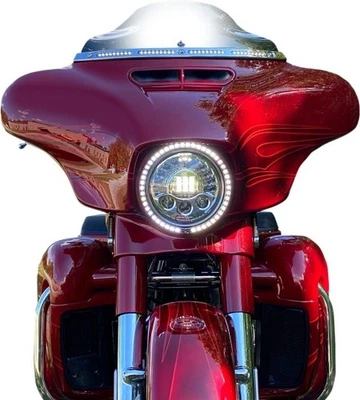 Custom Dynamics Probeam Amber/White Headlamp Trim Ring with sequential Turn Sign - Image 1 of 3