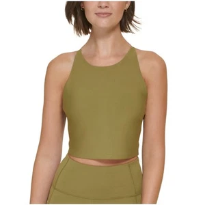 Calvin Klein Damen Sport BH Top Large Grün Low Impact High Neck Neu mit Etikett - Bild 1 von 9
