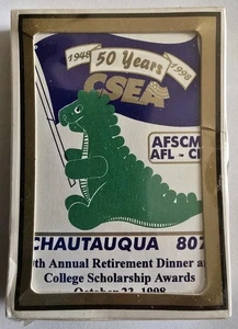 1998 Vtg Chautauqua County. 807 CSEA Playing Cards Retirement Dinner NY NOS NEW  - Picture 1 of 8