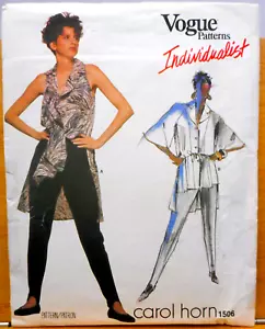 Vintage Vogue Pattern Individualist 1506 Carol Horn Blouse Pants Sz-10 Uncut FF - Picture 1 of 2