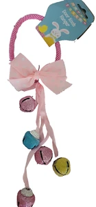 Pink Easter Jingle Bell Door Knob Hanger 11-12”-Brand New-SHIPS N 24 HRS - Picture 1 of 3