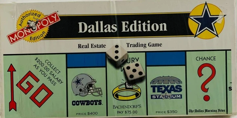Monopoly Dallas Edition Board Game 1995 USAopoly Contents