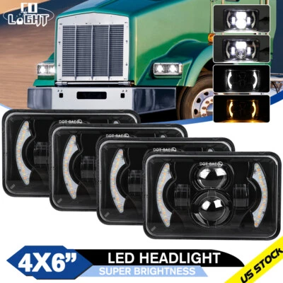 Faros LED 4x6"" para Kenworth T800 T400 T600 W900B Classic 120/132 HK 4 un. Foto 1 de 4