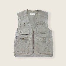 Vintage Banana Republic Mens Vest Green Size Medium Safari & Travel Clothing